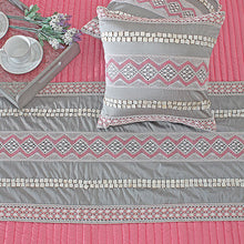Load image into Gallery viewer, Mother Of Pearl Lace Pink & Grey Bed Runner