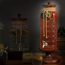 Load image into Gallery viewer, Roped Neck Dark Wood Dispenser