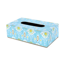 Load image into Gallery viewer, Tissue Box - Fresh Ikat - Pastel Blue
