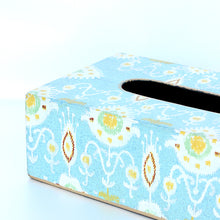 Load image into Gallery viewer, Tissue Box - Fresh Ikat - Pastel Blue
