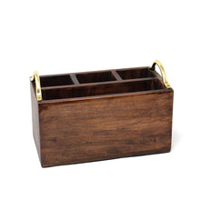 Load image into Gallery viewer, Walnut Wood Cutlery Holder