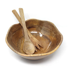 Load image into Gallery viewer, Oak Salad Servers Set of 2
