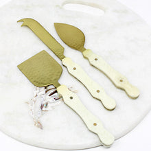 Load image into Gallery viewer, Crafted Ivory Cheese Knives Set
