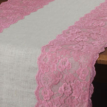 Load image into Gallery viewer, Linen + Pink Lace