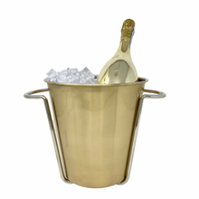 Load image into Gallery viewer, Matt Gold Champagne Bucket with Stand