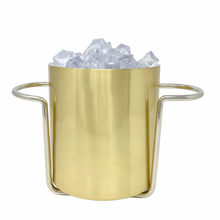 Load image into Gallery viewer, Matt Gold Ice Bucket with Stand