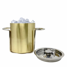 Load image into Gallery viewer, Matt Gold Ice Bucket with Stand