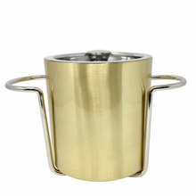Load image into Gallery viewer, Matt Gold Ice Bucket with Stand