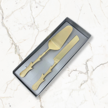 Load image into Gallery viewer, Chic Matt Gold Cake Knife Set