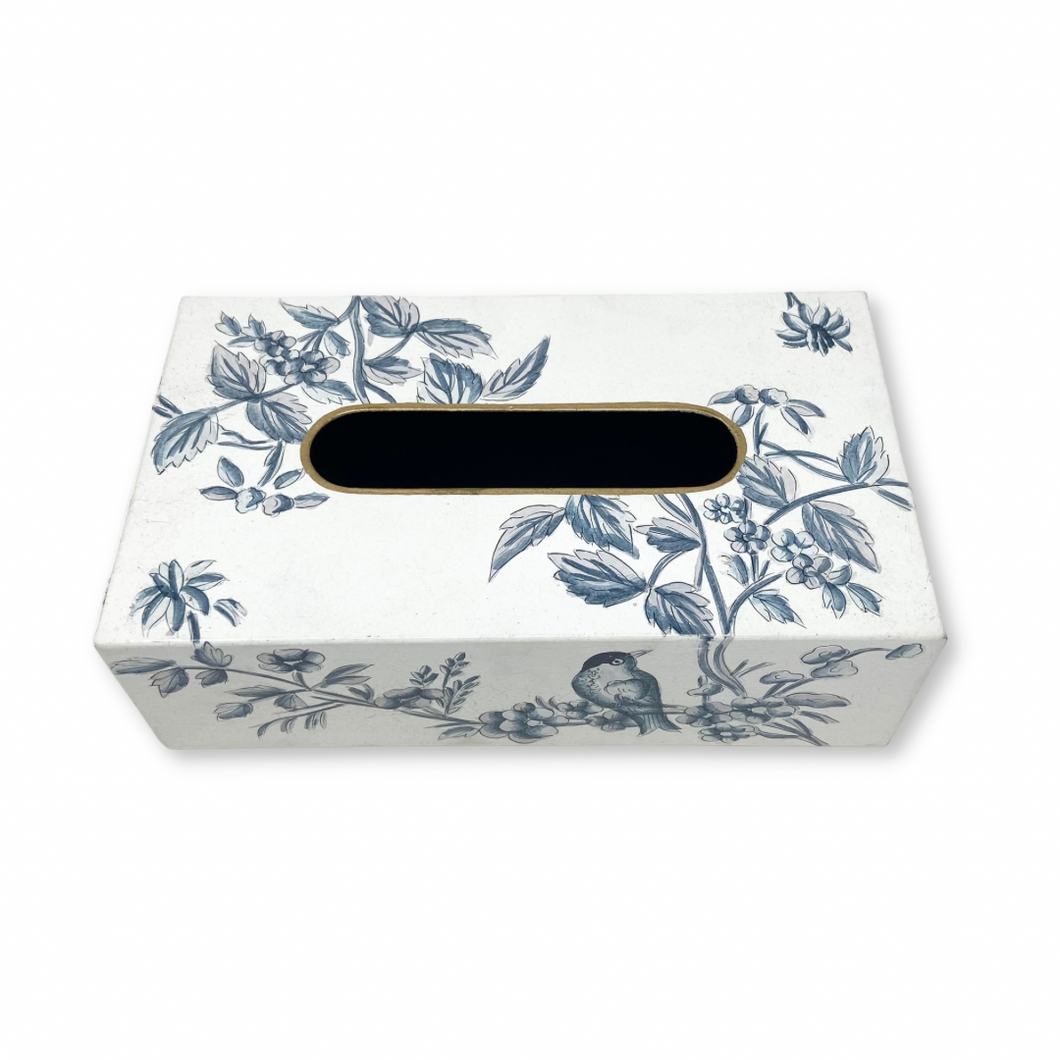 Blue Floral Bliss Tissue Box