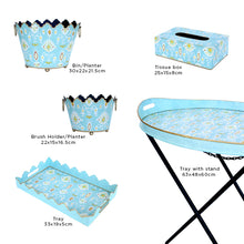 Load image into Gallery viewer, Planter (S) - Fresh Ikat - Pastel Blue
