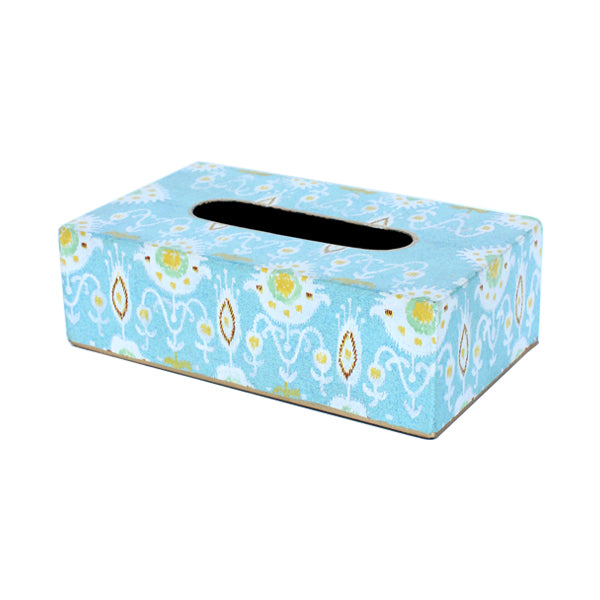 Tissue Box - Fresh Ikat - Pastel Blue