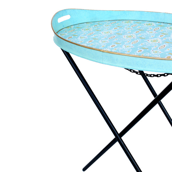 Tray with stand - Fresh Ikat - Pastel Blue