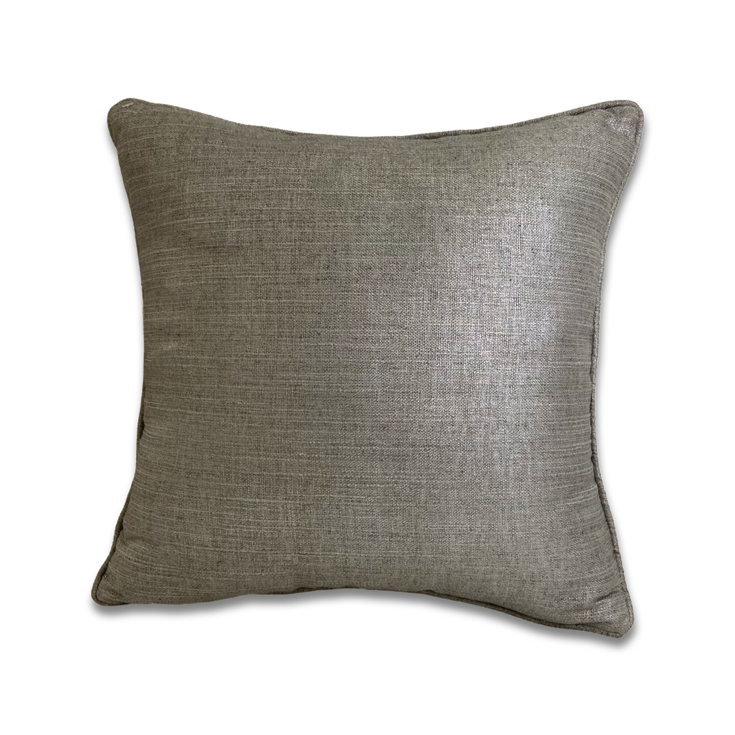 Grey Metallic Cushion Cover