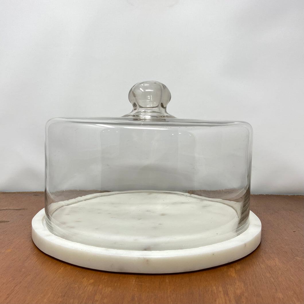 Marble and Glass Cake Cloche
