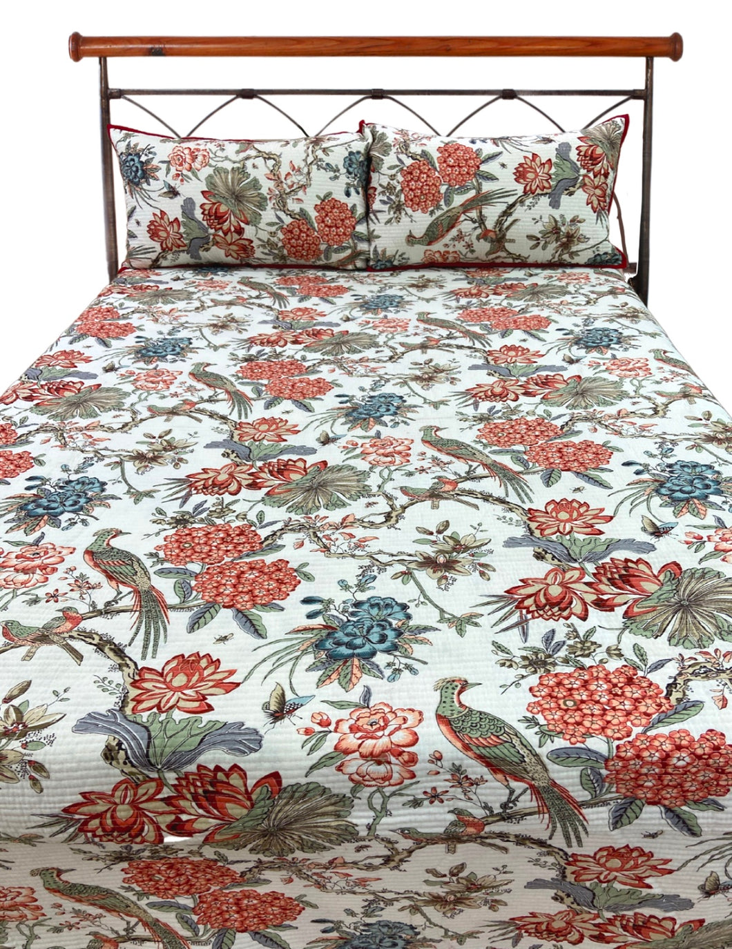 Birds and Flora Bed Cover