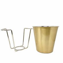 Load image into Gallery viewer, Matt Gold Champagne Bucket with Stand
